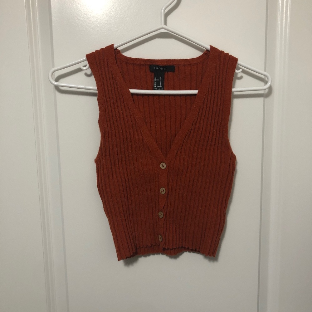 Button Down Vest Top